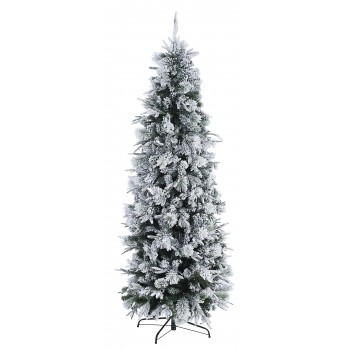 Albero Slim Dresda Innevato H240