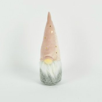 Gnomo di Natale con Cappello Rosa