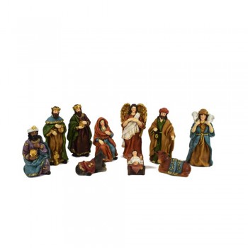 Natività con abiti effetto juta